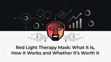 Professional header image for educational tutorial: Red Light Therapy Mask: What It Is, How It Works and Whet...